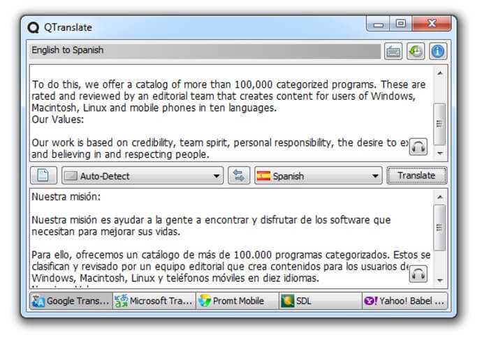 Télécharger QTranslate 2025 Parlant Dictionnaire Gratuit Pour PC