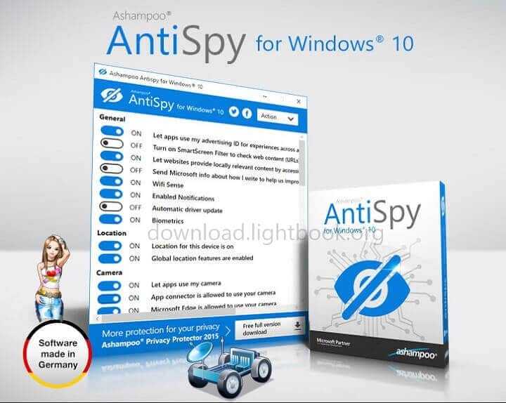 تحميل AntiSpy for Windows 10 مكافح التجسس للكمبيوتر مجانا