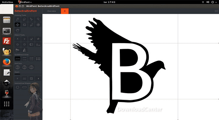 Birdfont محرر لإنشاء وتصميم خطوط مميزة للكمبيوتر مجانا