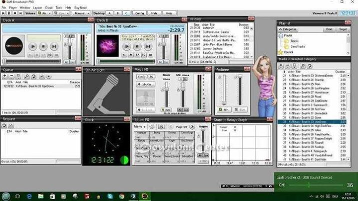 SAM Broadcaster Pro Descargar radio en línea gratis para Windows