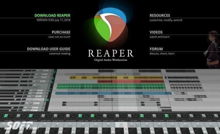 REAPER برنامج تحرير الصوت لنظام ويندوز، ماك ولينكس مجانا