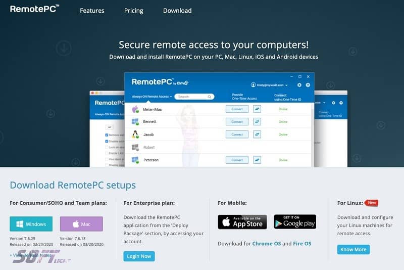 تحميل RemotePC جهاز التحكم عن بعد 2025 الكمبيوتر و المحمول